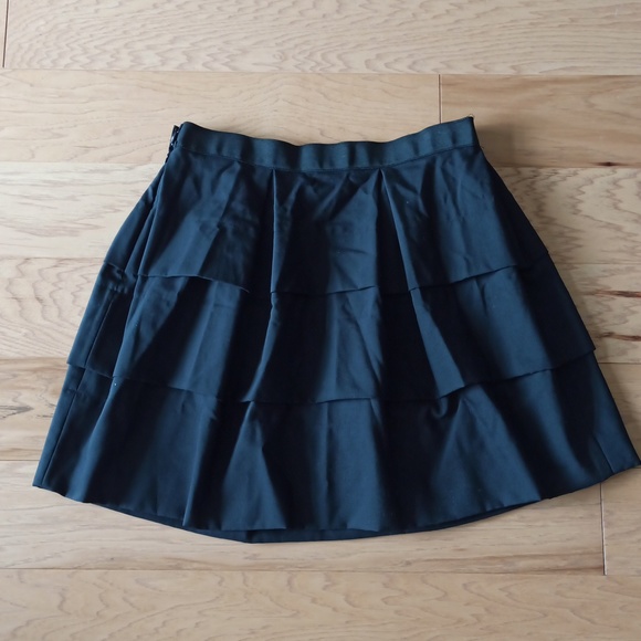 3.1 Philip Lim Black Pleated Wool Mini Skirt - Picture 2 of 10